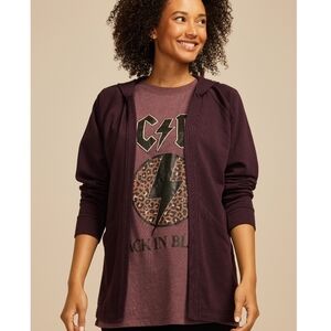 French Terry Hooded Cardigan